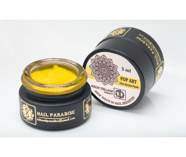 Pop-Art NEON YELLOW | 360037 | One Stroke Paste | 5ml. - Nail & Eyelash Paradise
